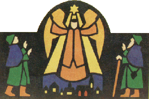 Die Hirten begegnen dem Engel Gottes