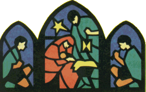 Die Hirten beten das Kind an