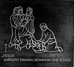 Jesus w&auml;scht seinen J&uuml;ngern die F&uuml;&szlig;e