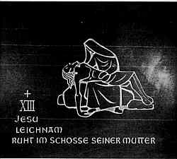 Jesu Leichnam ruht im Scho&szlig;e seiner Mutter