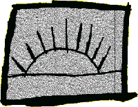 Die auf- oder untergehende Sonne