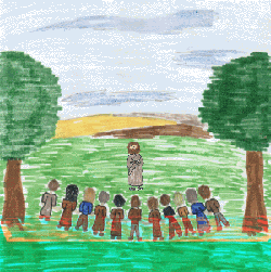 Jesus f&auml;hrt auf in den Himmel