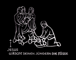 Jesus wäscht seinen Jüngern die Füße Jesus wäscht seinen Jüngern die Füße