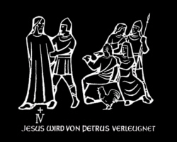 Jesus wird von Petrus verleugnet Jesus wird von Petrus verleugnet