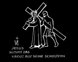 Jesus nimmt das Kreuz auf seine Schultern Jesus nimmt das Kreuz auf seine Schultern