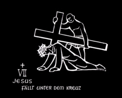Jesus fällt unter dem Kreuz Jesus fällt unter dem Kreuz