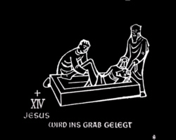 Jesus wird ins Grab gelegt Jesus wird ins Grab gelegt